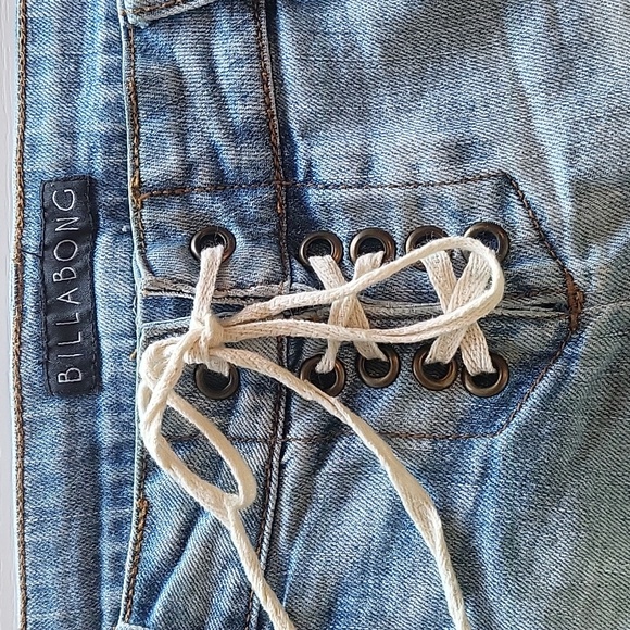Billabong Lace-up Jean Shorts - Picture 3 of 5